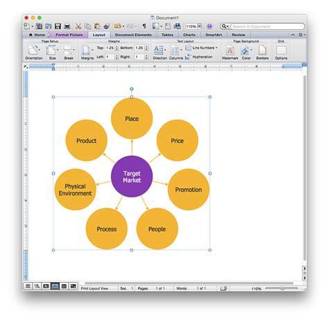 how to make web diagram on microsoft word