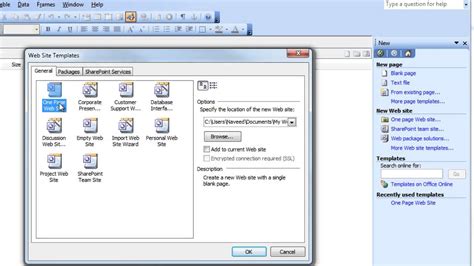 how to make web page in microsoft frontpage