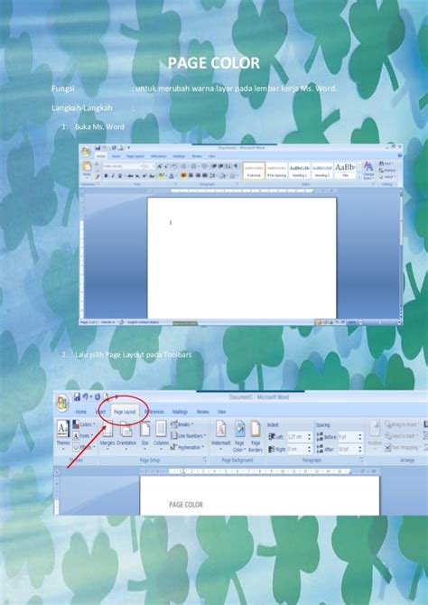 how to make whole page colour in word