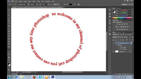 how to make words circular in photoshop