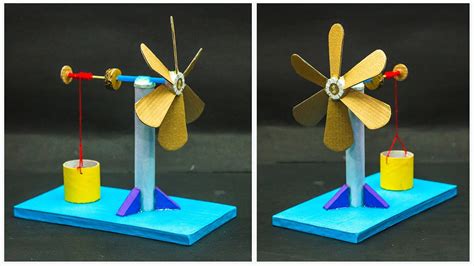 how to make working model of a wind turbine school project