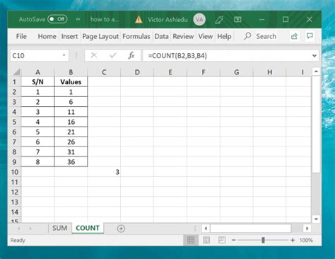 how to make x count as 1 in excel