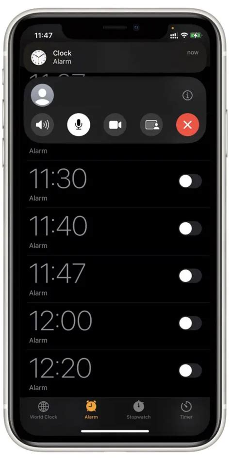 how to make your alarm loud while on facetime
