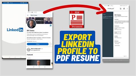 how to make your linkedin profile a pdf