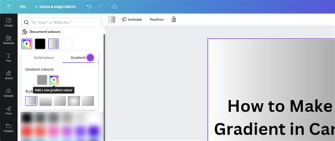 how to make your own gradient background in canva