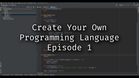 how to make your own programming language in python