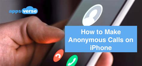 how to make your phone number anonymous on iphone