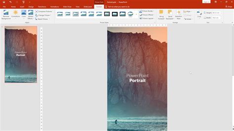 how to make your slide portrait in powerpoint