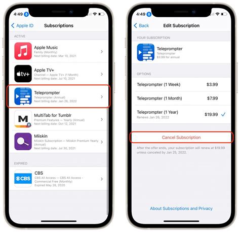 how to manage apple subscriptions