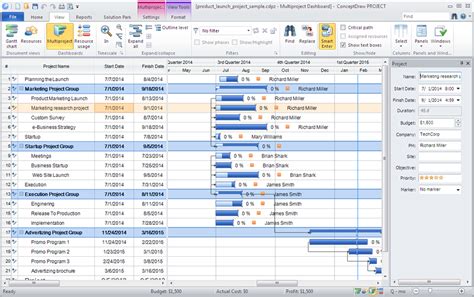 how to manage multiple projects in ms project