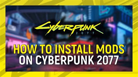how to manually install mods cyberpunk