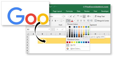 how to match a color in excel