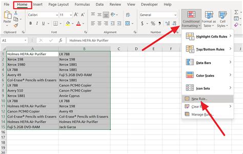 how to match columns in excel