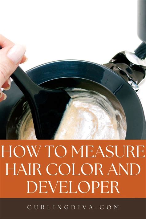 how to measure hair color and developer in a bowl