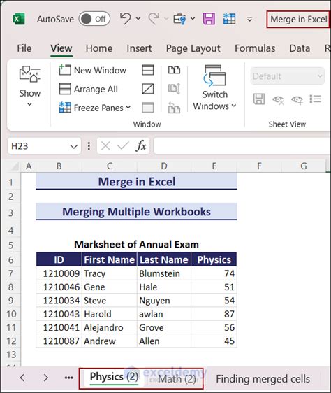 how to merge different workbooks in excel