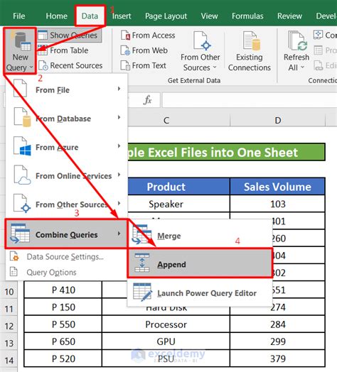 how to merge excel files into one sheet