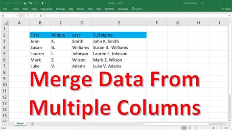 how to merge multiple same data in excel