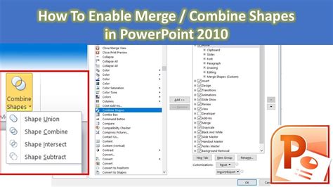 how to merge shapes in powerpoint 2010