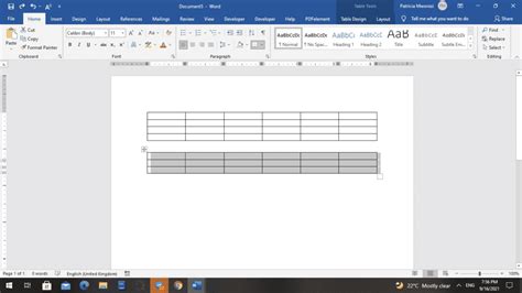 how to merge table in word doc