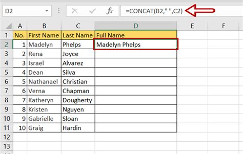how to merge two data columns in excel