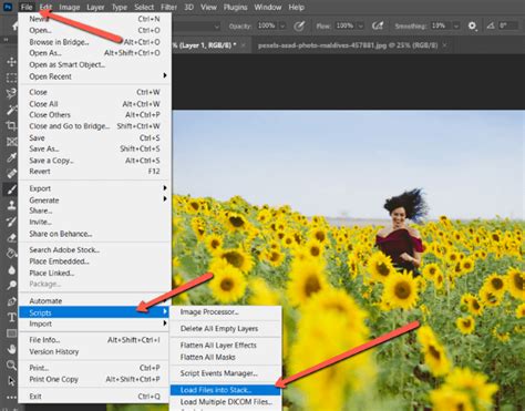 how to merge two files in photoshop