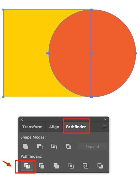 how to merge two shapes in illustrator
