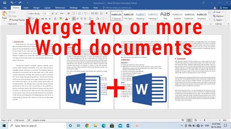 how to merge word documents with track changes