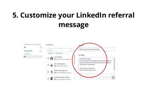 how to message on linkedin for referral
