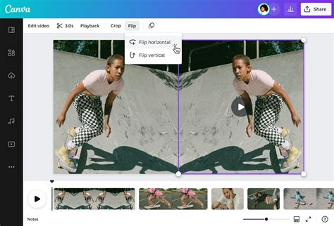 how to mirror image on canva app