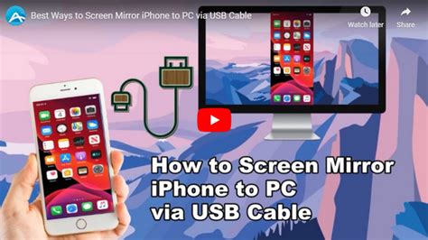how to mirror iphone to computer without wifi
