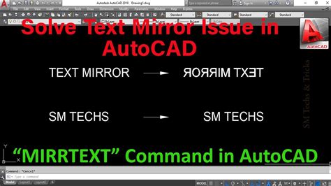 how to mirror text in autocad