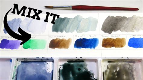 how to mix grey with watercolor