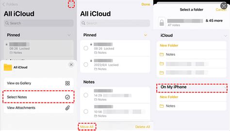 how to move all notes on my iphone to icloud