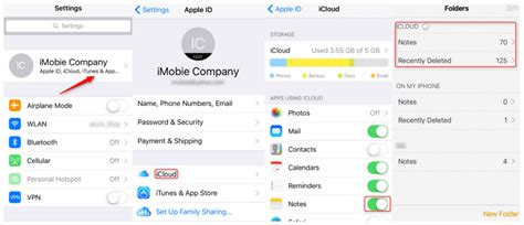 how to move notes from iphone to icloud drive