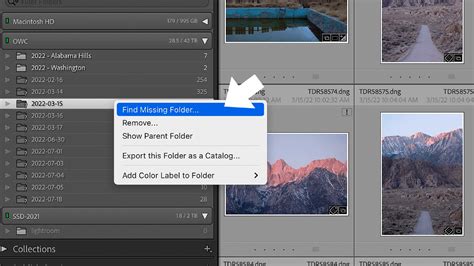 how to move photos to a different folder in lightroom classic