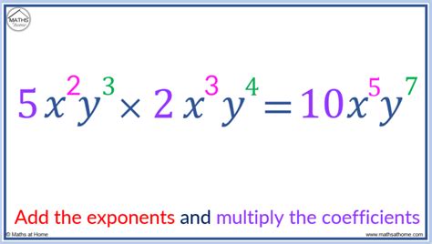 how to multiply exponents with variables and whole numbers