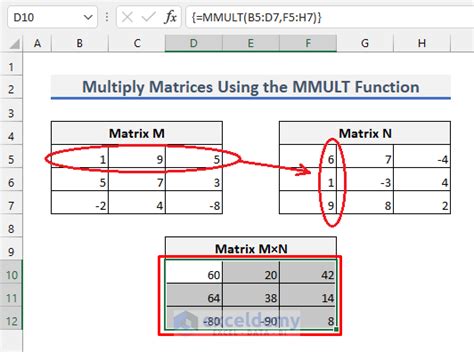 how to multiply matrices in excel