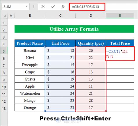 how to multiply multiple numbers in excel
