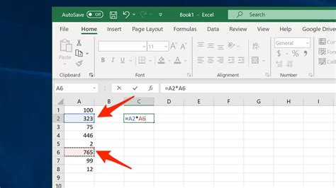 how to multiply two numbers in excel