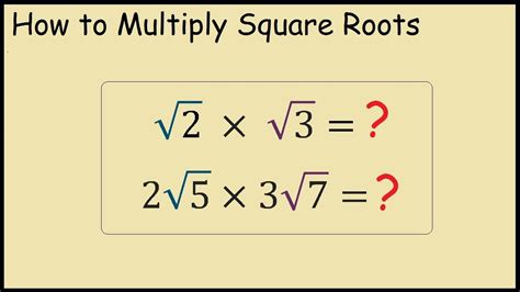 how to multiply two numbers in root