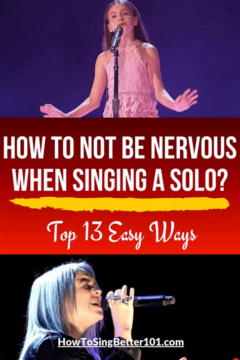 how to not be nervous when singing