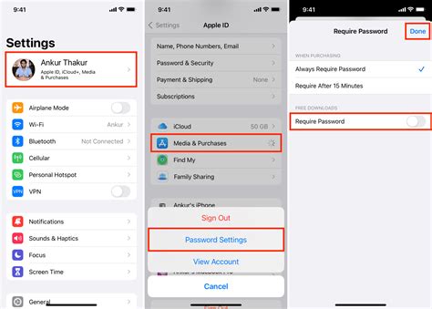 how to not require password for free apps