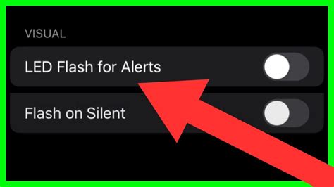 how to off iphone notification flash light