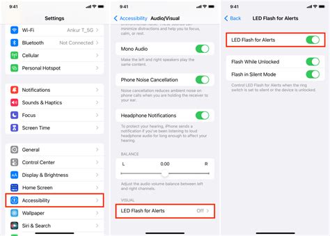 how to on iphone call flash light