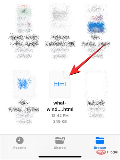 how to open a html file on my iphone