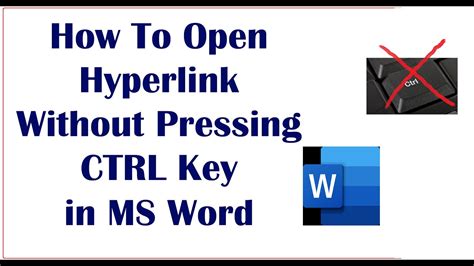 how to open a hyperlink in word