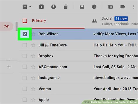 how to open a new folder in gmail