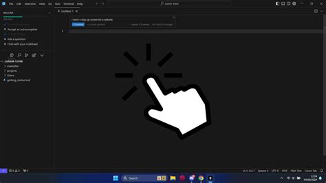 how to open a new project in cursor ai