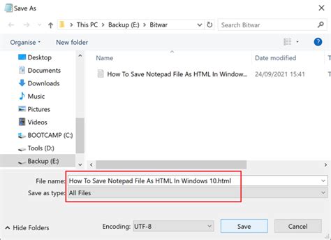 how to open a saved html file in notepad