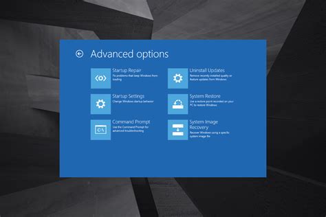 how to open advanced recovery mode in windows 10